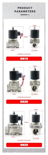Électrovanne de précision DN25 220V en acier inoxydable pour fluides industriels