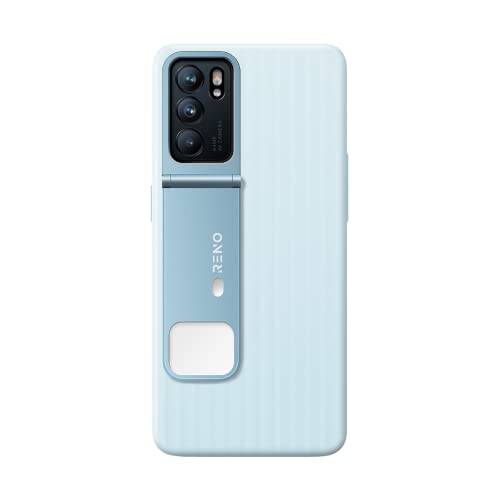 OPPO Cover Reno 6 ORIGINALE, Custodia per cellulare 16,3 cm (6.4') Cover con Funzione Flash, Colore Blu