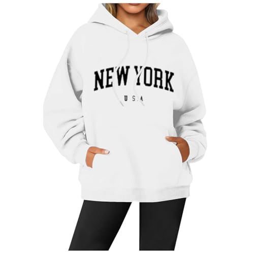 Pull à col rond femme imprimé vêtement manches longues blanc XXL
