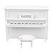 TOYANDONA 1/12 Casa de Muñecas Miniatura Piano de Madera Mini Modelo de Piano con Taburete de Música Instrumento Musical Ornamento para Muebles de Casa de Muñecas Accesorios de La