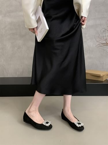 Ballet Slip On Flats Suede Comfortable Walking Shoes for Women Classic Minimalist Work Office Casual Everyday Outfits2