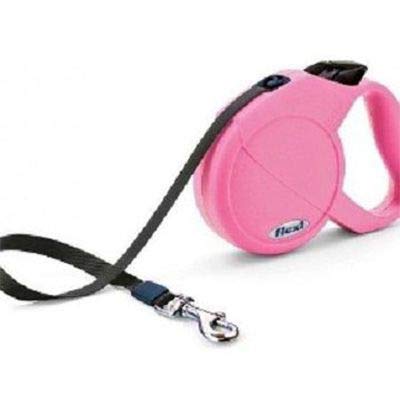 Guia Flexi Classic Basic Medium 20kg 5 metros Rosa Corda