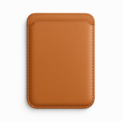 Porta Cartão Carteira Magnética Couro Premium Luxo Celular Para iPhone (Marrom)