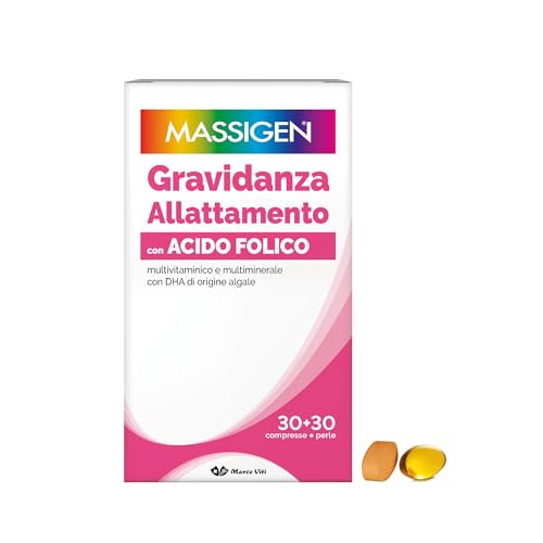 Massigen DailyVit+ - Multivitaminico, Gravidanza e Allattamento, Senza Glutine, In grado di Favorire...