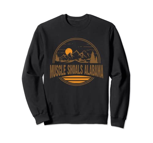 Vintage Muscle Shoals, Alabama Mountain Senderismo Souvenir Prin Sudadera
