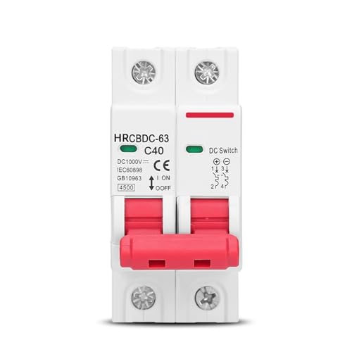 Disyuntor solar fotovoltaico 4P 50A interruptor magnetotermico corriente continua 1000V