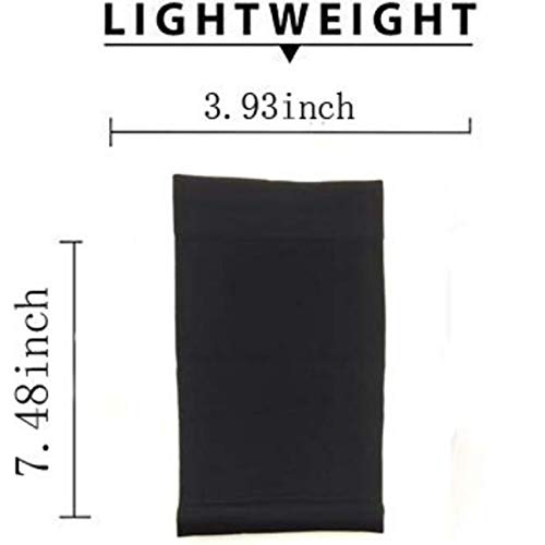 1 Pair Tattoo Cover Up Compression Sleeves Bands Forearm Concealer Support Skin Color Tattoo Aftercare UV Protection Oversleeve (Black)