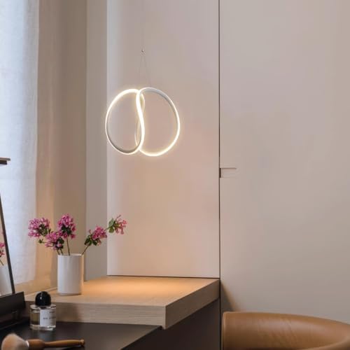 Luces de techo para iluminación colgante de metal blanco y lámpara de araña LED 7