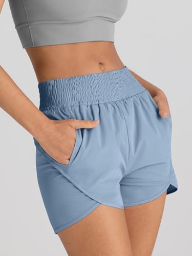 Image of AUTOMET Womens Athletic Shorts High Waisted Running Pants Gym Workout Casual Sport Clothes with Pockets 2026