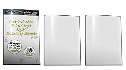 LightDims White Dims Self Adhesive Dimming/Softening Sheets for Harsh LED Lights 8'x10.5' Size...