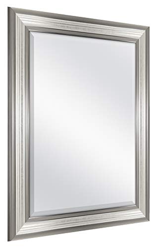 MCS 18x24 Inch Ridged Mirror, 23x29 Inch Overall Size, Silver (20579)