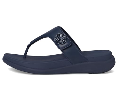 Image of FitFlop F-Mode Go Beadie-Button Adj. Flatform Toe /Post Sandals