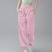 Girls Wide Leg Sweatpants High Waisted Baggy Pants Fashion Teen Girl Drawstring Athletic Joggers with Pockets Pink