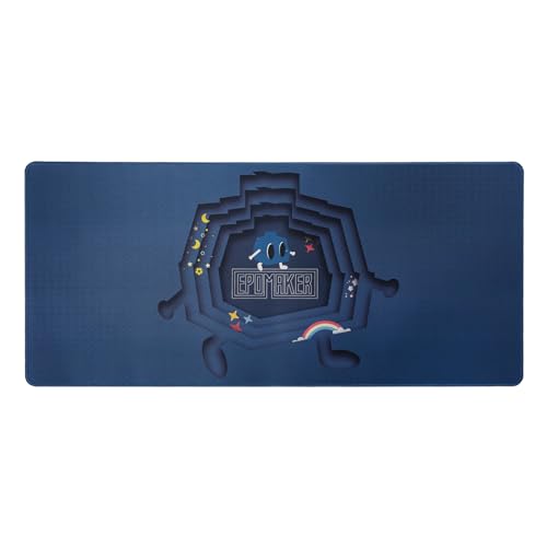 EPOMAKER Custom Deskmat with Anti-Slip Rubber Bottom, 4mm Thickness, 35.4' x 15.7' Large Mouse Pad for Mechanical Gaming Keyboard, Home, Office, Desktop (Switch Odyssey)