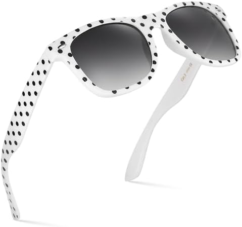 Retro Rewind Trendy Polka Dot Sunglasses for Women UV400 Protection