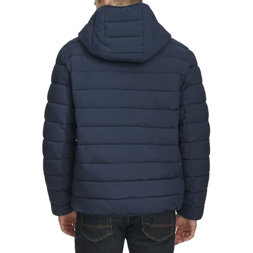 Image of Water Resistant Performance Stretch Hooded Puffer Jacket