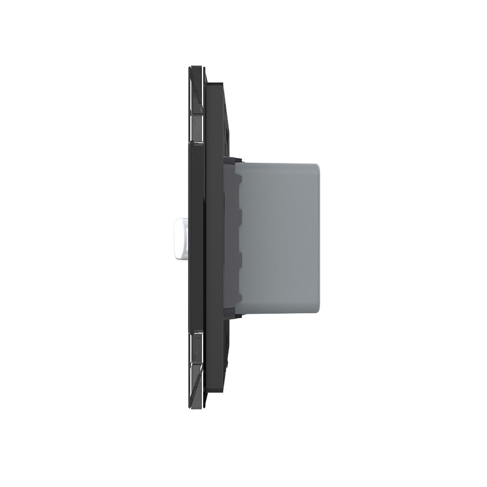 Sensor de movimiento PIR Infrarrojos con interruptor táctil, interruptor de luz, incluye marco de cristal, color negro