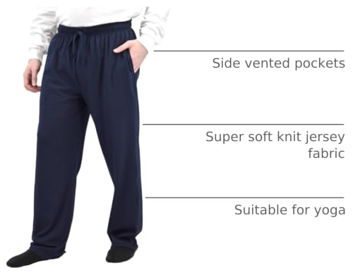 Image of Andrew Scott Men's Cotton Lounge Pants | Multi Packs & Colors | Soft & Light Drawstring Yoga & Sleep PJ Bottoms