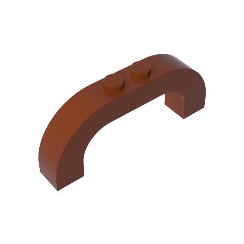 Gobricks GDS-856 Brick Arch 1 x 6 x 2 Curved Top 10PCS Compatible with Lego Toy 6183 4299388 4592550 DIY Parts and MOC Components for Major Brick Brands Color:Reddish Brown 192