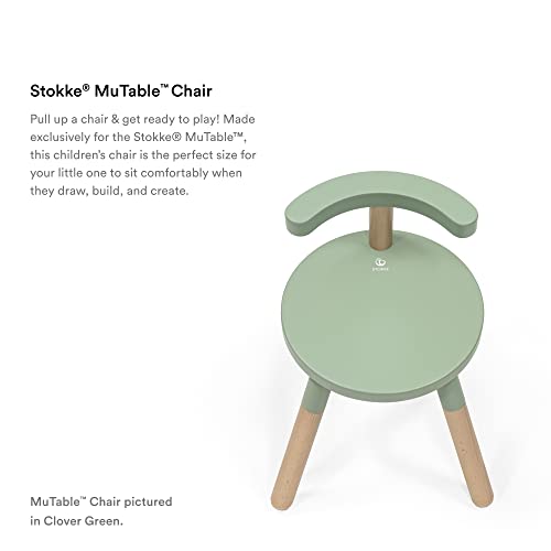 Stokke MuTable Chair, White, 2023 Redesign, Adjustable Seat Height & Removable Backrest, Made with Beech Wood - Image 4