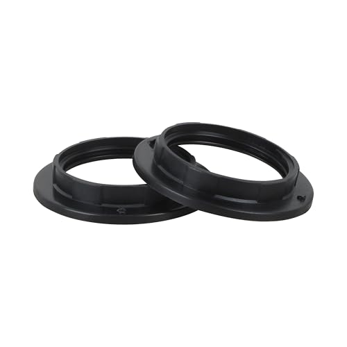 Image of E26 /E27 lamp holder shading and dustproof fixing ring kit, compatible with lamp lampshade locking ring /snap ring accessory set, black 5-piece installation component