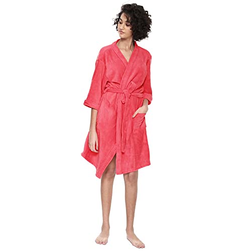 Roupão Kimono Unissex Adulto Felpudo Tamanho Único (Vermelho)