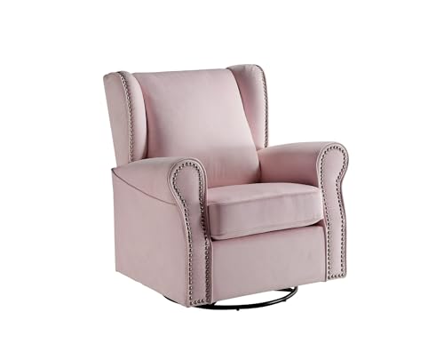 Pink-Swivel-Chair-with-Glider-Pink-Swivel-Barrel-Chair-Solid-Wood Pink Swivel Chair with Glider Pink Swivel Barrel Chair Solid Wood