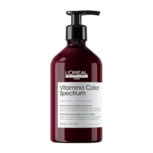 L'Oréal Professionnel Deep Conditioner für Farbbrillanz für stärkende Tiefenpflege bei coloriertem Haar, mit Ferula- & Zitronensäure, Serie Expert, Vitamino Color Spectrum Deep Conditioner, 500 ml