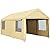 NOWENSOL Carport Canopy 12x20ft Heavy Duty Car Tent with Removable Sidewalls & Doors, Portable Car Port Garage Shelter for Boat, Party, Outdoor Camping Tent, UV Resistant