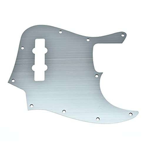 Dopro Battipenna per basso J in alluminio anodizzato a 10 fori per American Fender Jazz J Bass Silver