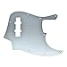 Dopro 10 Hole Modern-Style Metal Anodized Aluminium J Bass Pickguard Fits American Fender Jazz J Bass Silver