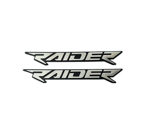 Image of Digital Craft 3D Chrome Plated Both Sides Monogram Compatible for TVS Raider 125 [ Pack of 2 ]