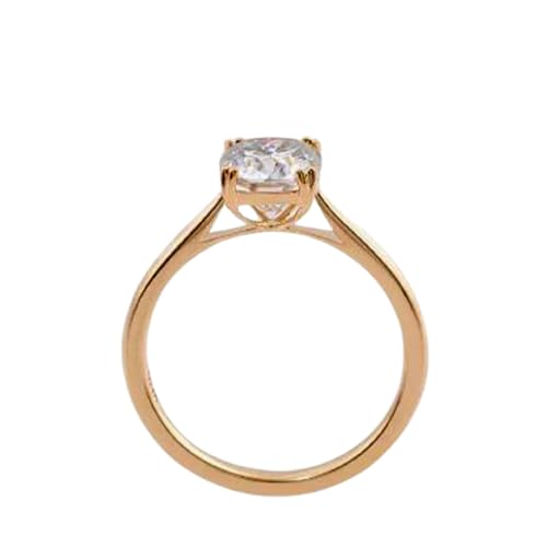 Bague moissanite 3mm en argent 925 plaqué or 14k, éclat joaillerie d'exception