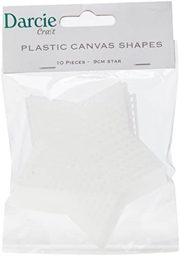 Darice Star Plastic Canvas Shape, Clear, 14 x 12 x 5 cm