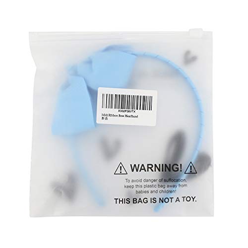 Midi Ribbon Fashion Baby Blue Bow Headband Bowknot Headband Big Bow Grosgrain Ribbon Hair Hoop Headband For Girls Toddlers Girls Kids Party Decor Cosplay Costume Headwear Makeup Handmade Hair Band #TOP6