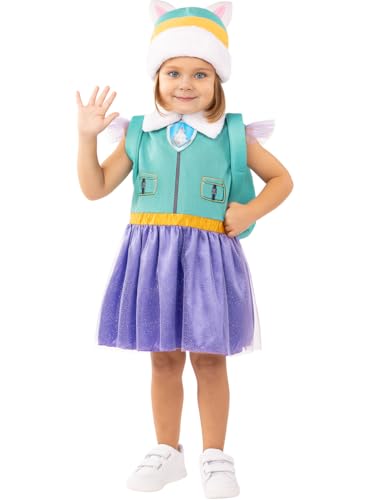 Funidelia | Disfraz de Everest Patrulla Canina para niña Dibujos Animados & Paw Patrol - Disfraz para niños y divertidos accesorios para Fiestas, Carnaval y Halloween - Talla 3-4 años