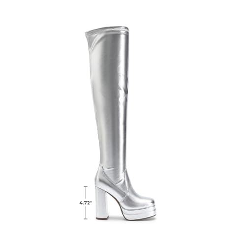 Image of DREAM PAIRS Women's Platform Over The Knee Thigh High Boots Chunky High Heels Square Toe Long Fall Y2K Gogo Boots