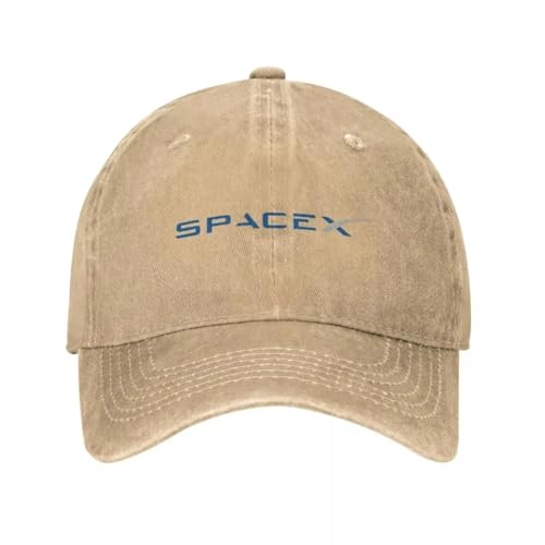 Gorra de béisbol Vaquera Lavada SpaceX, Logotipo de Space X, Elon Musk, Gorra de Verano, Gorra Vaquera, Hueso, Falcon, Cohete Pesado, Gorra