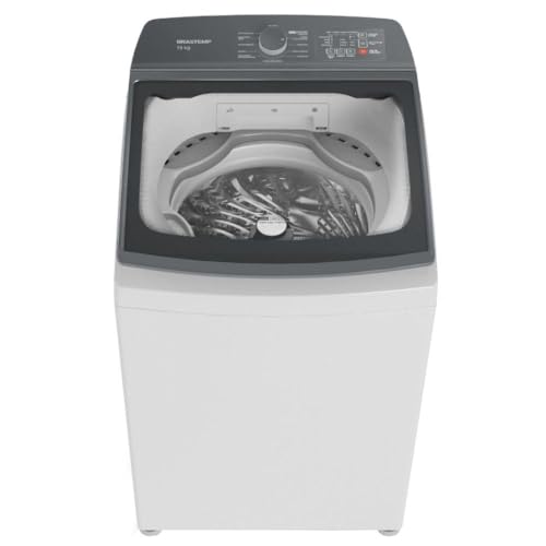 Lavadora de Roupas Brastemp 18kg Cesto Inox 12 Programas de Lavagem Branca BWF18AB