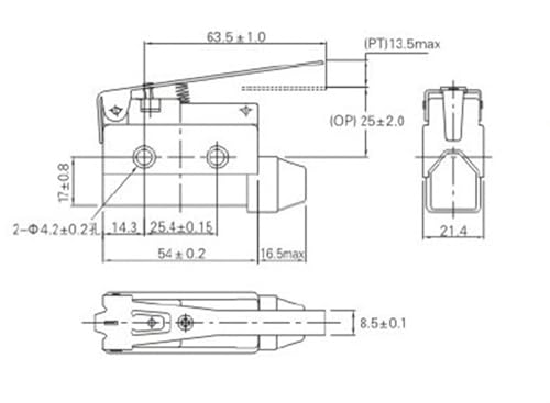 Interrupteur de fin de course pour imprimante 3D et robotique 250V CA 2A