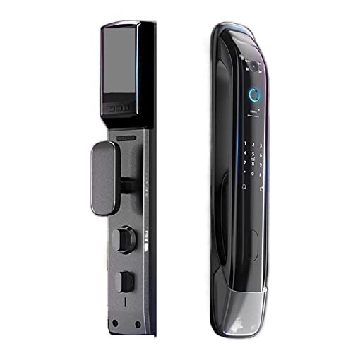 Cerradura inteligente biométrica de huellas dactilares cerradura de puerta inteligente clave IC tarjeta desbloqueo aplicación control remoto cerradura electrónica cámara monitor reconocimiento facial