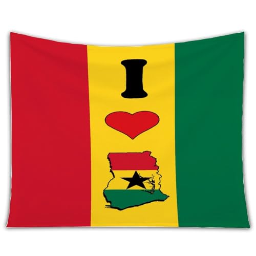 Tapiz de mapa de Ghana grande de 224x264, decoración abstracta de alta calidad para tu salón
