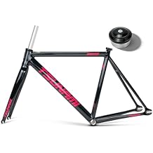 700C Fixed Gear Bike Frameset 49CM /52CM /55CM/ 58CM C Brake Quick Release 100/120mm Bike Frame Aluminum Alloy Racing Track Bike Frames with Bike Fork