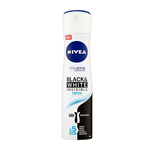 NIVEA Deodorante Donna Spray Invisible For Black&White Fresh - 150 ml, 150 millilitro