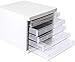 Produktbild Aktenschrank Schubladen Datei Papierdokumente Speicher-Organisator 5 Layer-Datei Schränke Mobile File Cabinets (Color : White, Size : 25.5x35.8x26.5cm)