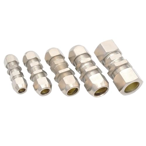 Conector de latón de manguera con empuje recto de mamparo de 8mm 3