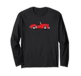 Voiture britannique Red Triumph TR3, dessin animé, Love Classic Manche Longue
