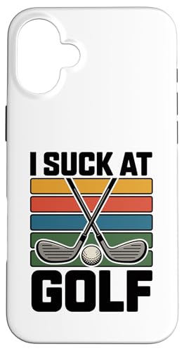 I Suck At Golf Joke ʔSt s Ȓj St X}zP[X iPhone 16 Plus p