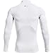 Under Armour Men's ColdGear Armour Compression Mock, White (100)/Black, Small