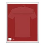 Echtholz Trikotrahmen Objektrahmen mit 25 mm Abstand INKLUSIVE Bügelaufhänger ab 50 x 70 cm bis 80 x 120 cm für Präsentation von Kleidungsstücken wir Fußball Jerseys, Jacken, Trikots und vielem mehr